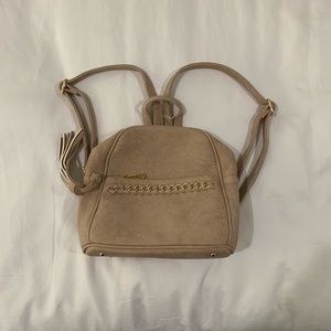 Beige Mini Backpack